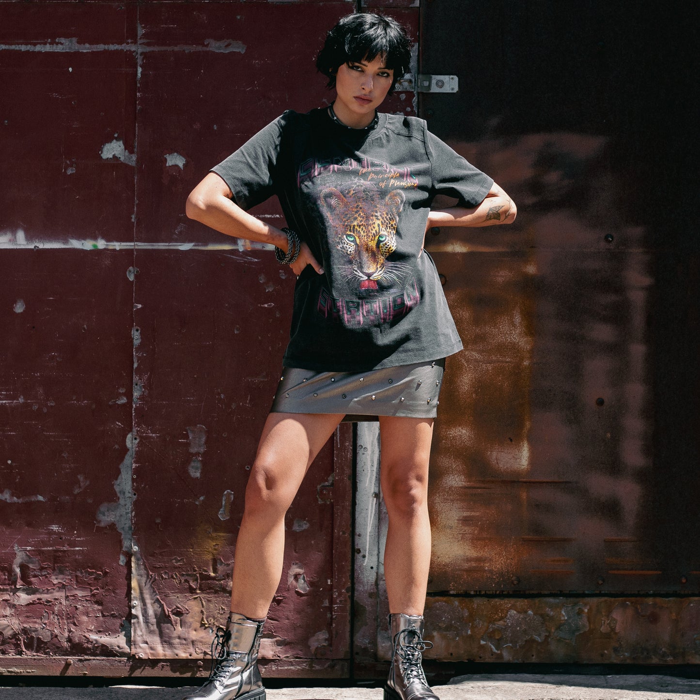 PRINCIPLE OF PLEASURE TEE - WASHED BLACK