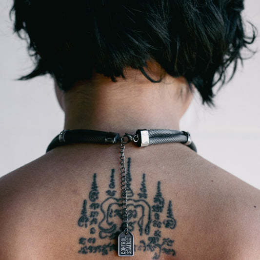 CS STATEMENT CHOKER - VINTAGE SILVER