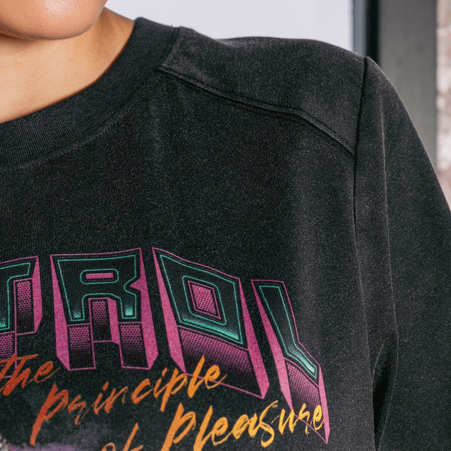 PRINCIPLE OF PLEASURE TEE - WASHED BLACK