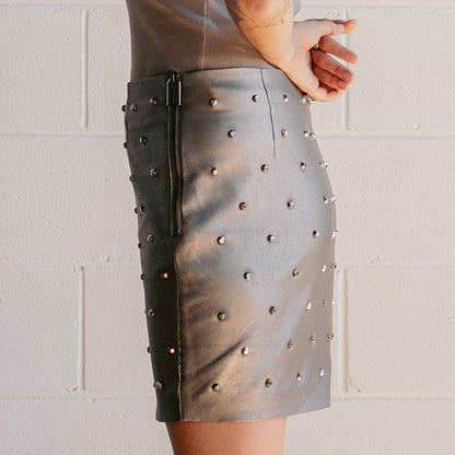 IDOL MINI SKIRT - GUNMETAL